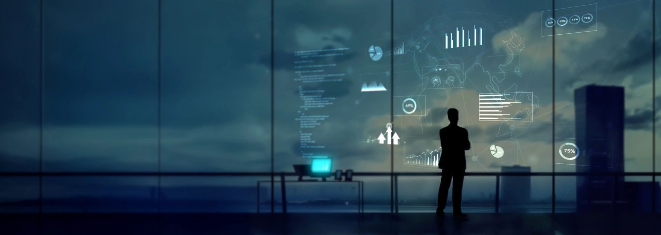 executive consulting team AI strategy modern office